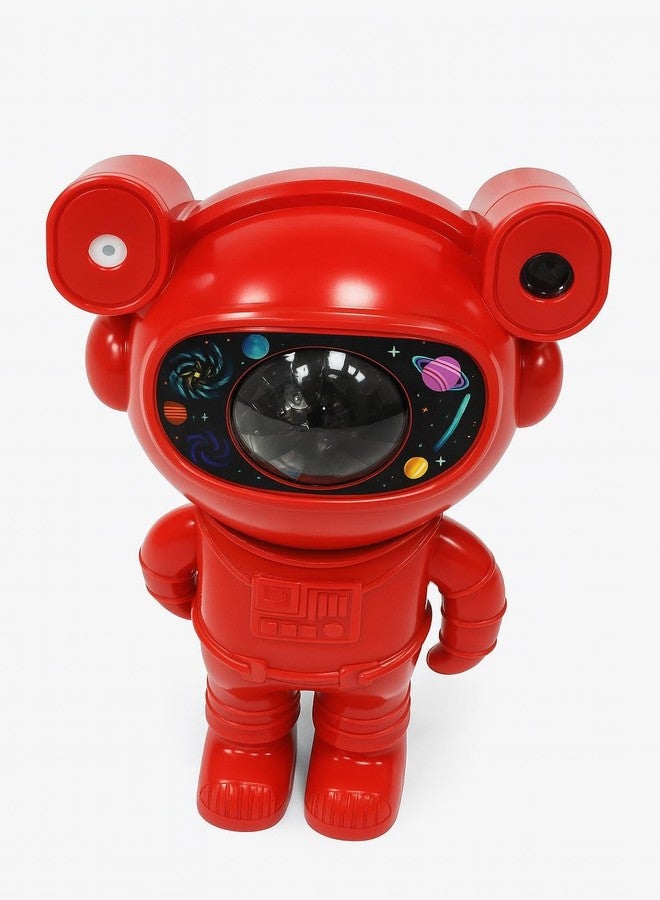 KMJSA Astronaut Galaxy Projector Night Light –360° Rotating Nebula Star Projector,Timer & Adjustable Head–LED Space Lamp for Kids’ Bedroom,Gaming Room,Home & Party Décor(with Speaker INBUILT) (RED) - Image 5