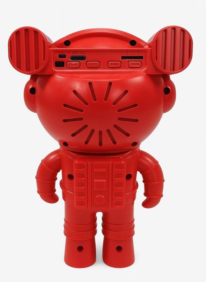 KMJSA Astronaut Galaxy Projector Night Light –360° Rotating Nebula Star Projector,Timer & Adjustable Head–LED Space Lamp for Kids’ Bedroom,Gaming Room,Home & Party Décor(with Speaker INBUILT) (RED) - Image 3