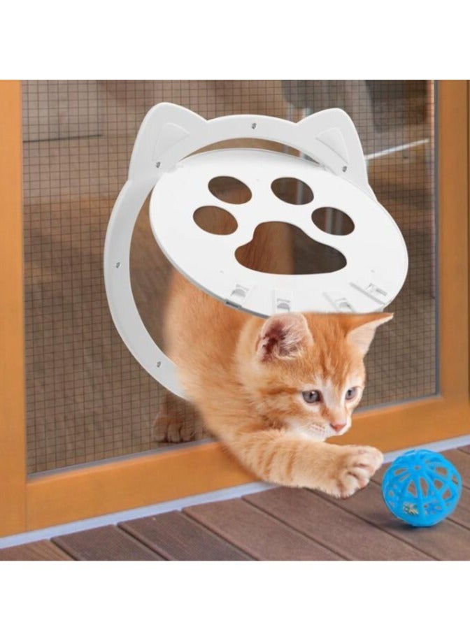 general Pet Supplies New Dog Paw Print Door Bite Prevention Small Dog Cat Screen Door Cats and Dogs Easy to Get In and Out - Image 1