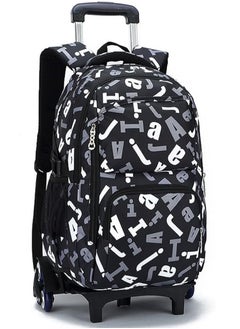 Generic Boys Girls Students Wheeled Backpack Rolling School Bag Travel Trolley Book Bag for Kids Luggage Case  - Image 1