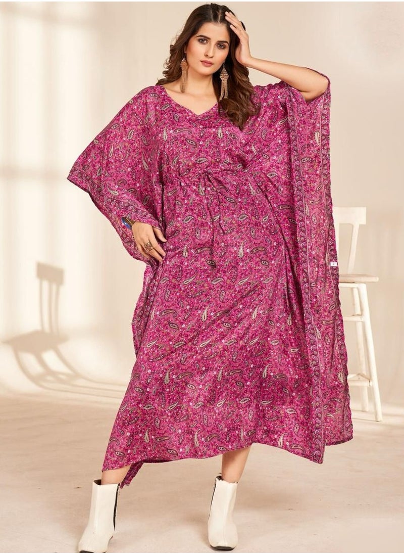 Generic KAFTAN LINEN FLORAL PATTERN  - Image 1