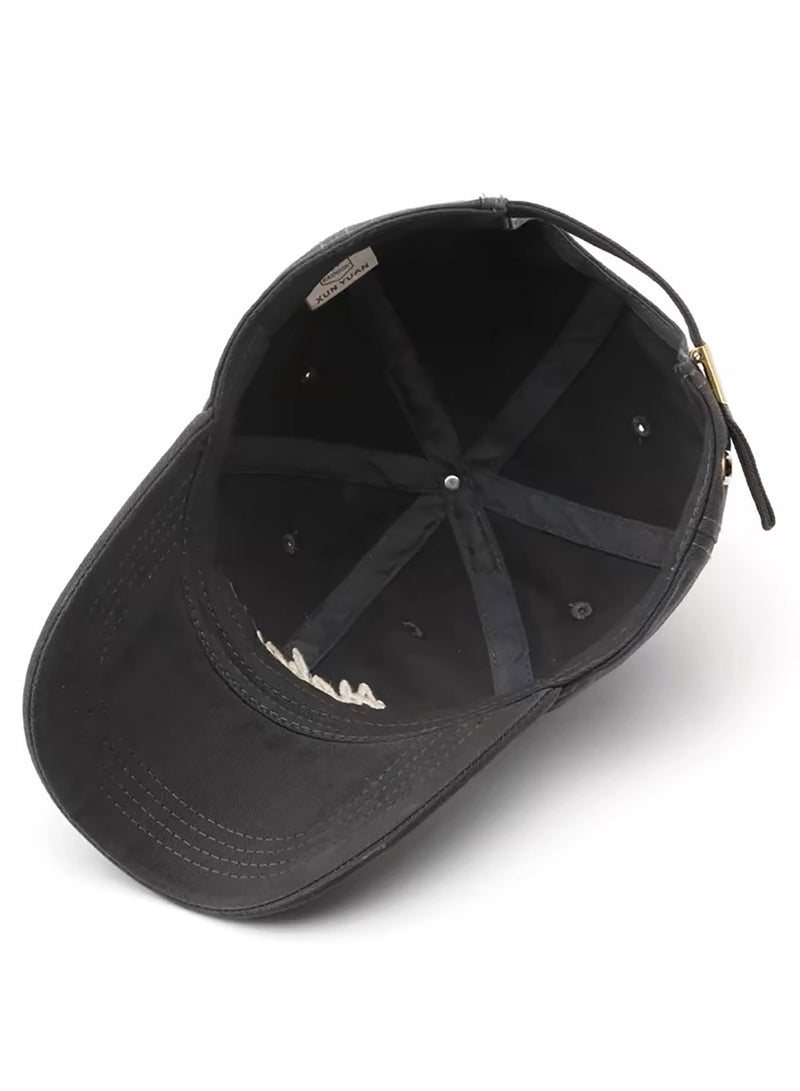 Merry Moments Embroidered Designer Cotton-twill Baseball Cap Street Wear Unisex Adjustable Trendy Casual Daily Outfit - Image 5