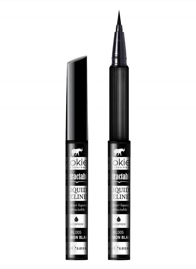 Kokie Retractable Liquid Eyeliner, Pointed Felt Tip, Waterproof & Smudge Free, Long-lasting, Vegan, Cruelty-Free  - Image 1