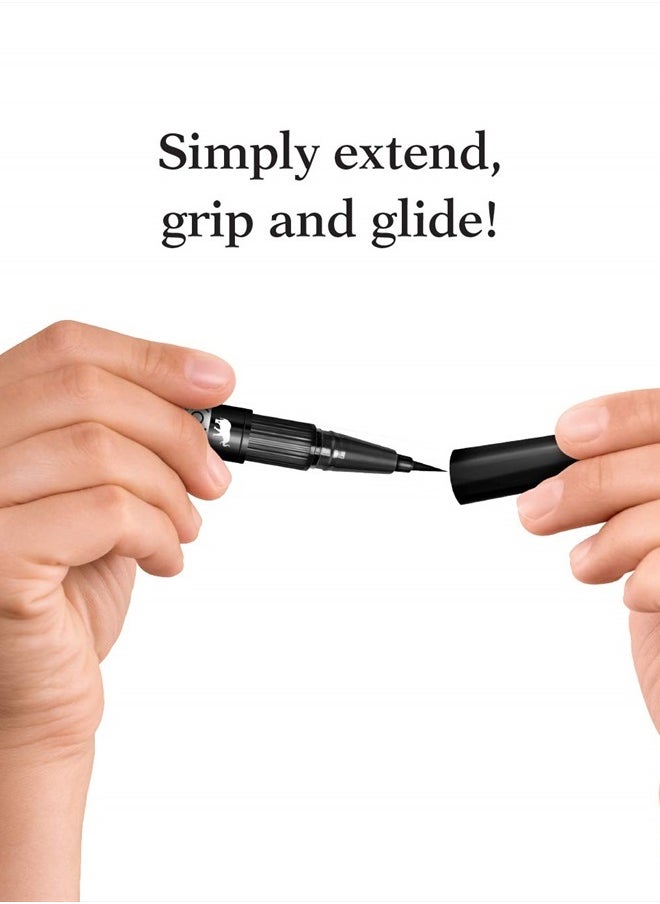 Kokie Retractable Liquid Eyeliner, Pointed Felt Tip, Waterproof & Smudge Free, Long-lasting, Vegan, Cruelty-Free  - Image 3