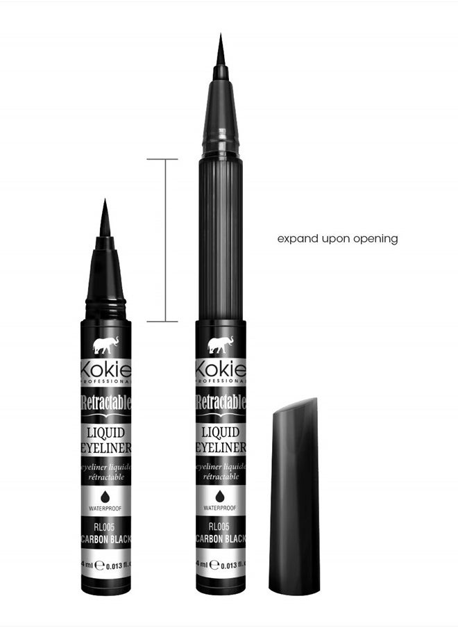 Kokie Retractable Liquid Eyeliner, Pointed Felt Tip, Waterproof & Smudge Free, Long-lasting, Vegan, Cruelty-Free  - Image 2