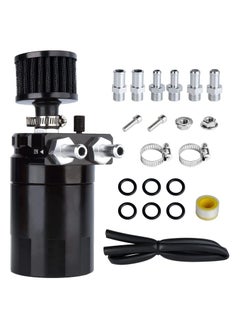 TLAXCA Universal Engine Baffled Oil Catch Can Tank with Filter 300ml Automotive Reservoirs Aluminum Catcher  - Image 1