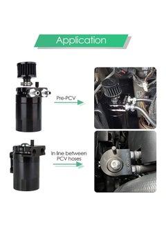 TLAXCA Universal Engine Baffled Oil Catch Can Tank with Filter 300ml Automotive Reservoirs Aluminum Catcher  - Image 2