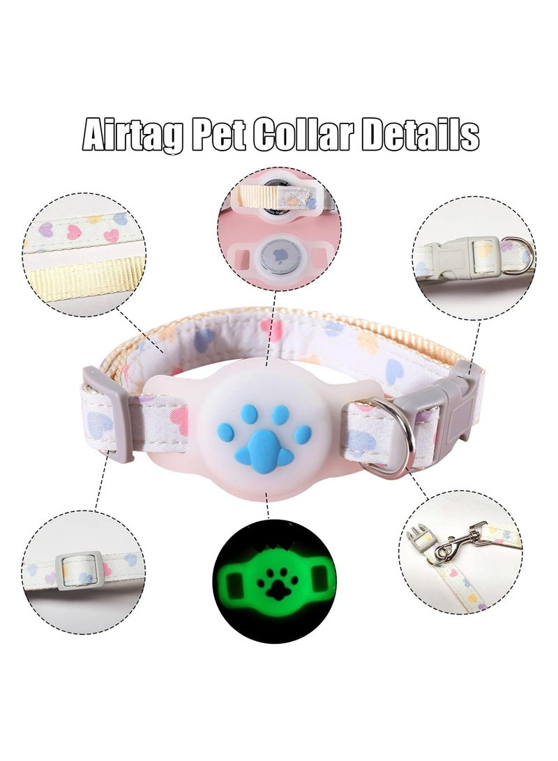 GUDOO حامل عنق الكلب المتوافق مع Air-Tag قلادة القط قابلة للتعديل مع حامل Air-Tag وجرس مفصل لسهولة الفك الخفيفة. - Image 2