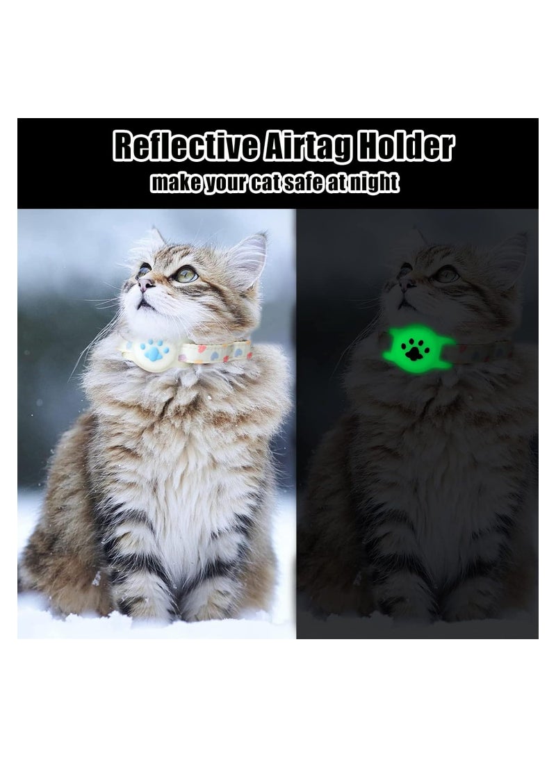 GUDOO حامل عنق الكلب المتوافق مع Air-Tag قلادة القط قابلة للتعديل مع حامل Air-Tag وجرس مفصل لسهولة الفك الخفيفة. - Image 4