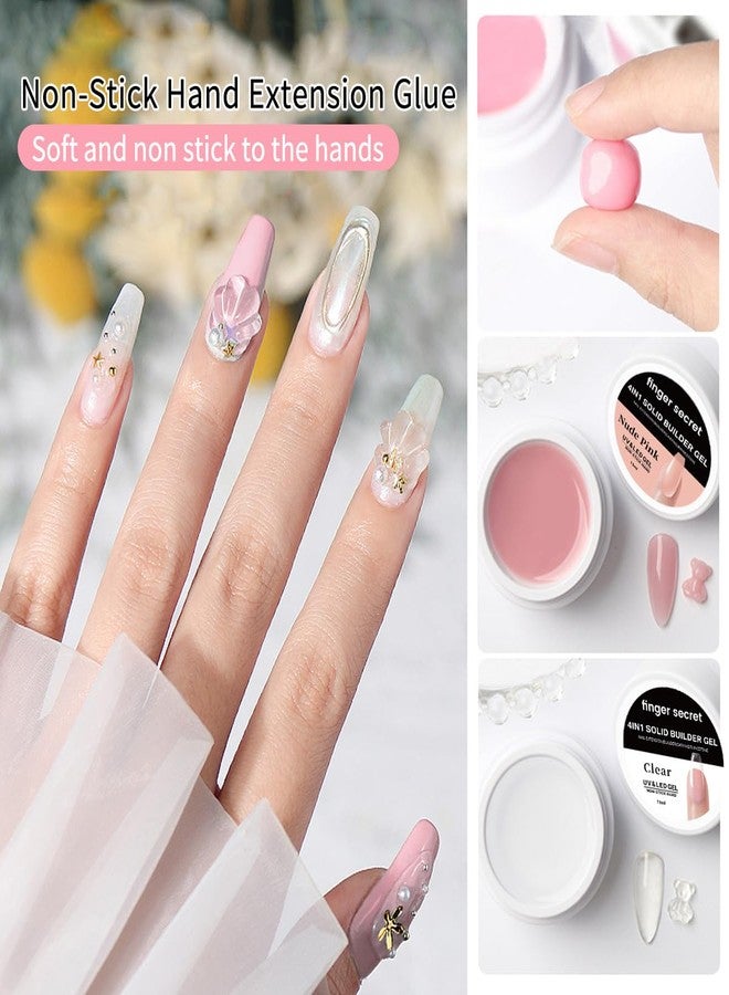 AOBOO جل بناء صلب للأظافر جل تشكيل الأظافر 3D ثابت غير لاصق لتمديد الأظافر والنحت DIY صالون منزلي 0.34 أونصة - Image 4