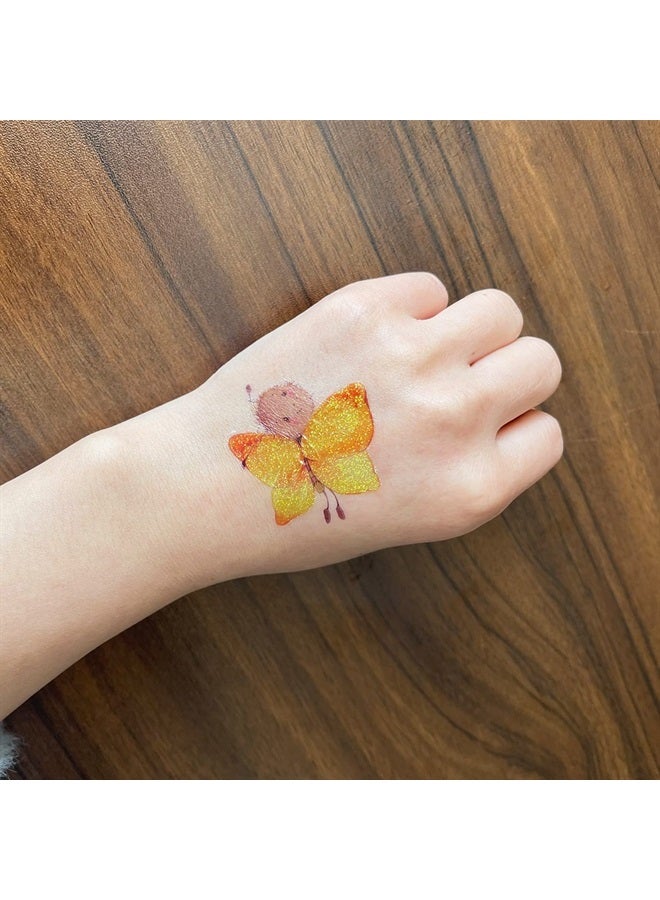 Aresvns Glitter Temporary Tattoos for Kids 140+PCS, Waterproof Flash Tattoo Stickers for Girls and Boys with Butterfly Animals Party Favors Christmas Gift