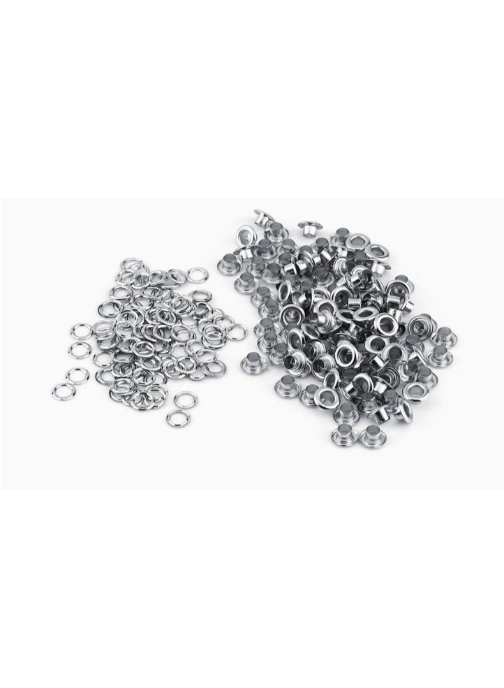 Eyelets Pliers, For punching and pressing  Eyelets (1X2) with 200 Eyelets set =(100 golden colour+100 metal colour) , size 4 mm, punches up to 25 sheets of 80 g, 28 sheets of 70 g, - Image 3