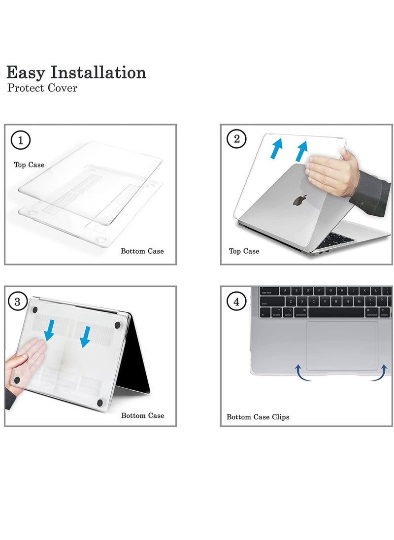 Generic - For MacBook Pro 13 Inch Crystal Clear Case 2016 2022 M1 M2 A2338 A2289 A2251 A2159 A1706 A1989 Plastic Protective Hard Shell Cover  Keyboard Cover  Keyboard Skin For MacBook Pro 13 - Image 1
