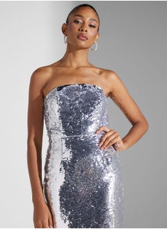 True Decadence Sequin Bandeau Midi Dress  - Image 3