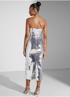 True Decadence Sequin Bandeau Midi Dress  - Image 2