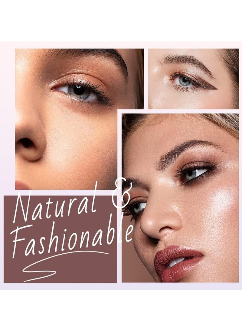 Zikra 3Pcs Folding Angle Scalloped Lash Brush, New Mascara Brush Eyelash Comb Separator for Upper Lower Eye Lash, Multifunctional Angled Fan Shaped Eyelash Brush Lash Wand Brush Makeup Tool - Image 2