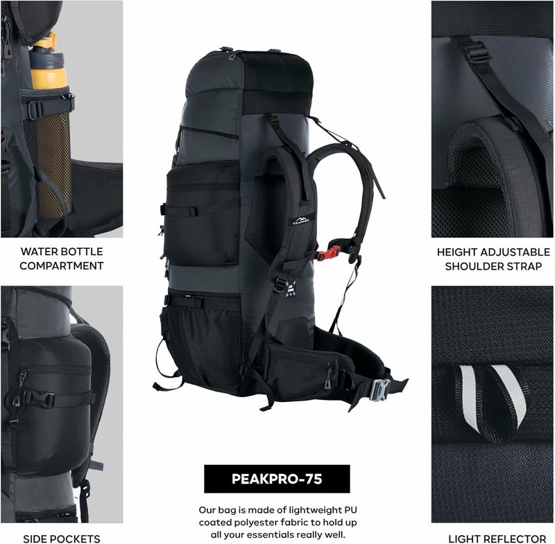 TRAWOC PEAKPRO 75L Travel Backpack - Image 5