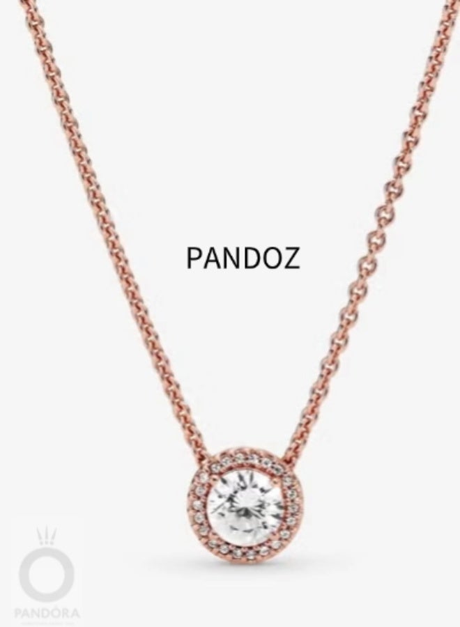 S925 silver necklace rose gold classic elegant necklace fashionable simple clavicle chain