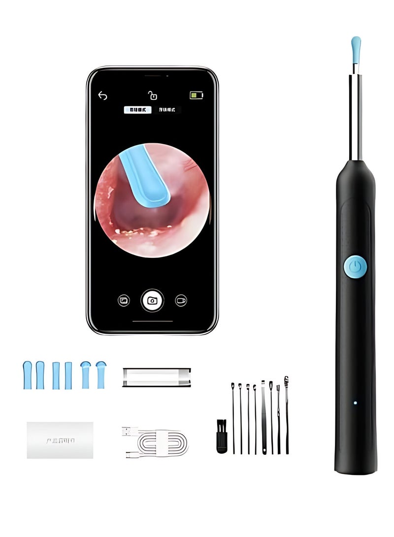 DQ faith Ear Wax Removal - 2000w HD camera with Camera Earwax Remover Tool with 9 Pcs Ear Set - Earwax Removal Kit with Light -With 6 soft silicone ear spoons - Ear Cleaner for iOS & Android - Image 1