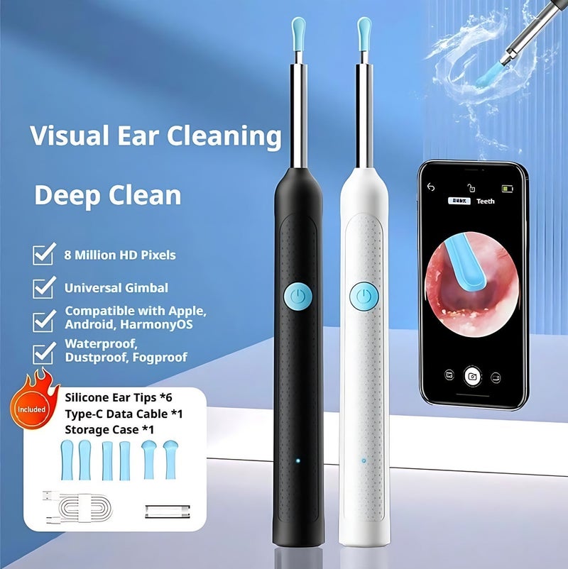 DQ faith Ear Wax Removal - 2000w HD camera with Camera Earwax Remover Tool with 9 Pcs Ear Set - Earwax Removal Kit with Light -With 6 soft silicone ear spoons - Ear Cleaner for iOS & Android - Image 2