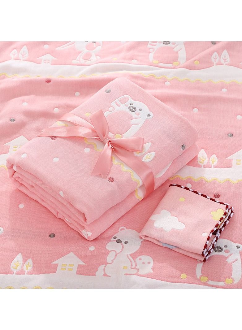 Pure Cotton Cartoon Printed Bath Towels