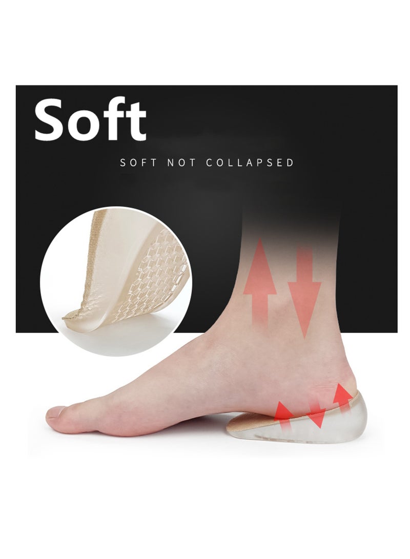 NOVOLAN NOVOLAN Shoe Insoles Height Increase Shoe Inserts, Inner Heightening Insole Silicone Socks Inner Invisible Heightening Pad Foot Pad Heel Pad Half Pad Anti-Wear Shock Absorption (women) - Image 3