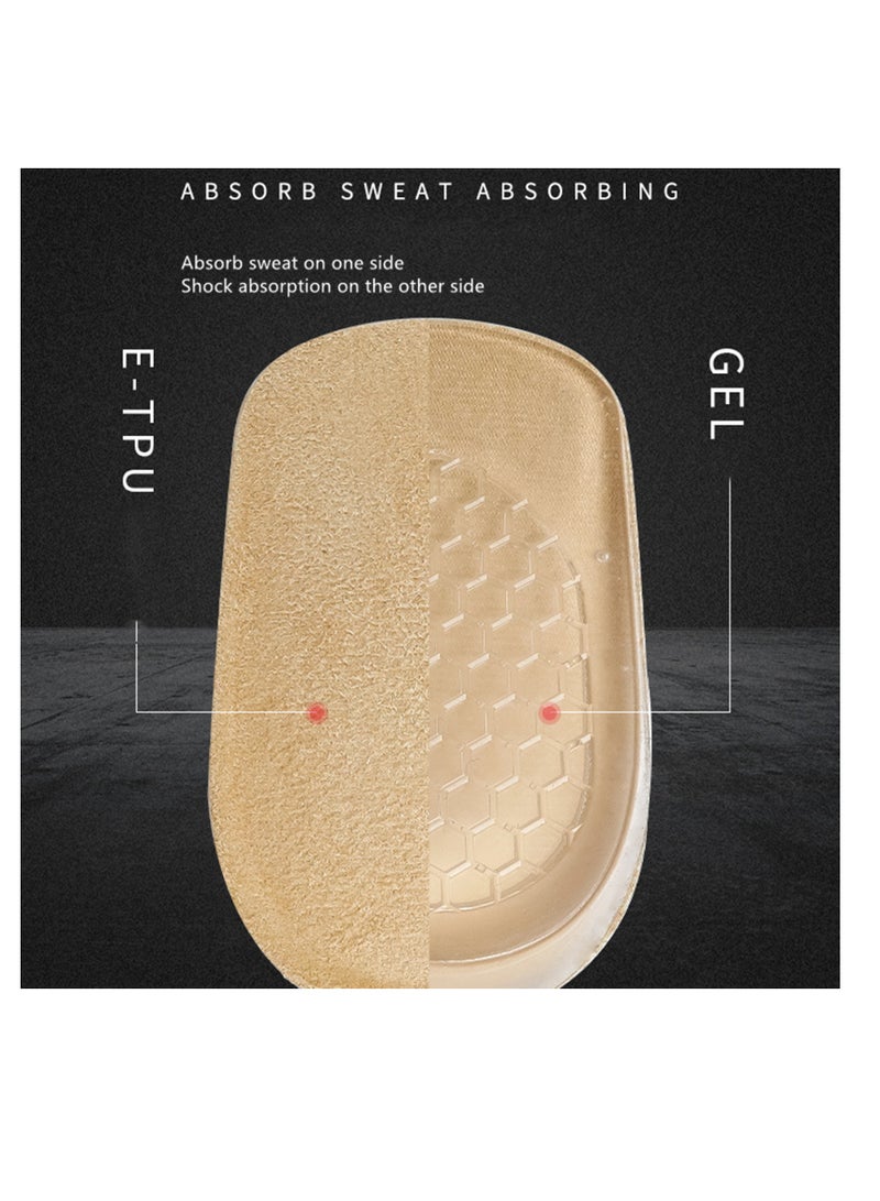 NOVOLAN NOVOLAN Shoe Insoles Height Increase Shoe Inserts, Inner Heightening Insole Silicone Socks Inner Invisible Heightening Pad Foot Pad Heel Pad Half Pad Anti-Wear Shock Absorption (women) - Image 5