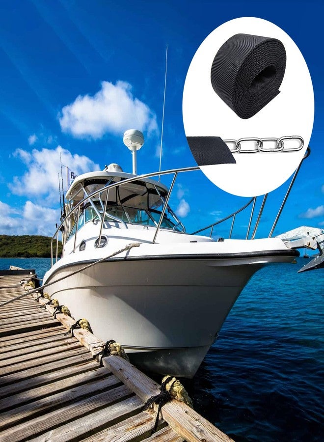 Amadget Anchor Chain Protective Cover Black 10 FT Flexible Protective Sleeve for 1/4" - 5/16" Chain Protects Your Boat and Anchor Chain, 2 Pack - Image 4