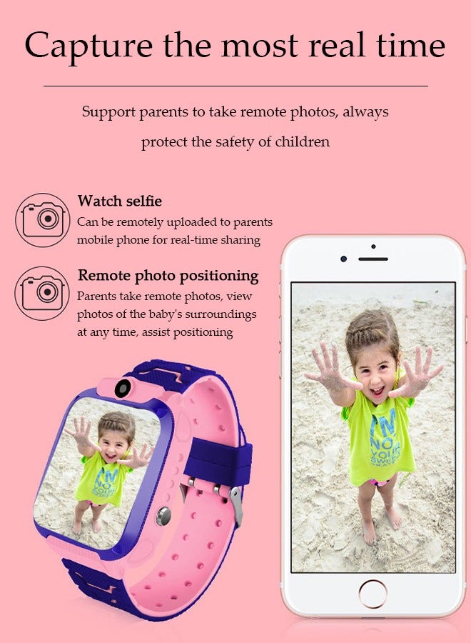 DUNISO Children's smartwatch, IP67 waterproof system can locate phone watch, with high definition touch screen ，camera, music player, alarm clock and other functions, 400mAh  - Image 3