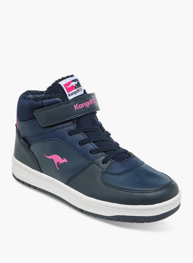 كانغاروس Women's Panelled High Top Shoes with Hook and Loop Closure