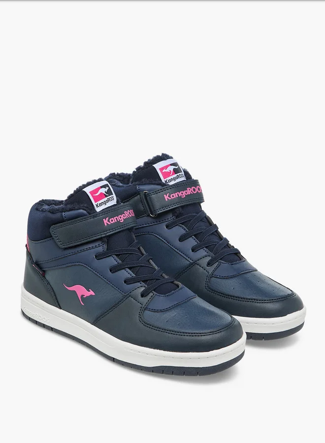 كانغاروس Women's Panelled High Top Shoes with Hook and Loop Closure