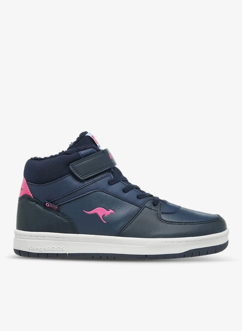 kangaROOS NAVY Women's Panelled High Top Shoes with Hook and Loop Closure for Women | Best Price UAE