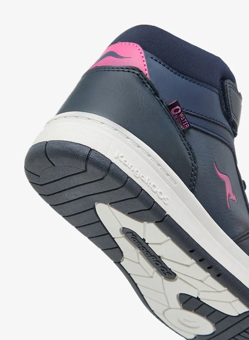 kangaROOS NAVY Women's Panelled High Top Shoes with Hook and Loop Closure for Women | Best Price UAE