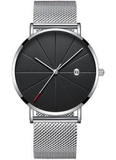 AirYoung Men's Wrist Watch, Men's Stainless Steel Watch, Casual Business Watches Men, 30M Waterproof Luxury Watches, Calendar Multifunction Wrist Watch, Numerals Dial Dress Watch for Men  - Image 1