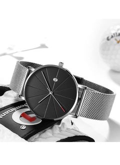 AirYoung Men's Wrist Watch, Men's Stainless Steel Watch, Casual Business Watches Men, 30M Waterproof Luxury Watches, Calendar Multifunction Wrist Watch, Numerals Dial Dress Watch for Men  - Image 2