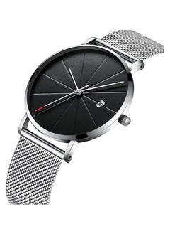 AirYoung Men's Wrist Watch, Men's Stainless Steel Watch, Casual Business Watches Men, 30M Waterproof Luxury Watches, Calendar Multifunction Wrist Watch, Numerals Dial Dress Watch for Men  - Image 4