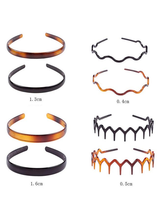 Suoirblss Plastic Tooth Hair Comb Headband Hard Headbands Ribbon Hairband Women Men Hair Accessory (Style02) - Image 2