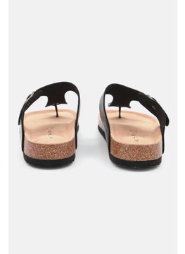 Tahari Men Slip On Synthetic Leather Cork Sandals, Navy Blue HB  - Image 2
