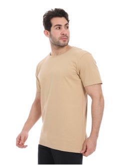 Andora Essential Plain Short Sleeves T-Shirt_ Beige  - Image 2