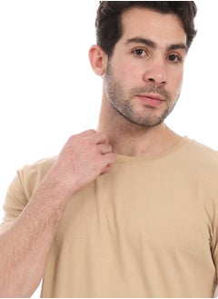Andora Essential Plain Short Sleeves T-Shirt_ Beige  - Image 4