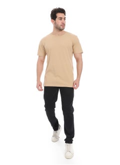 Andora Essential Plain Short Sleeves T-Shirt_ Beige  - Image 5