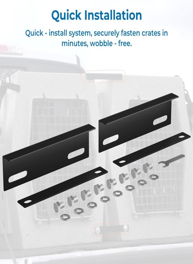 MOTOQUEEN for Ruffland Kennel Coupler Kit for Medium, Intermediate, Large, and X-Large Kennels for Ruffland Kennel (for Gen 2 Only) - with Bolts and Washers 4 Pack - Image 4