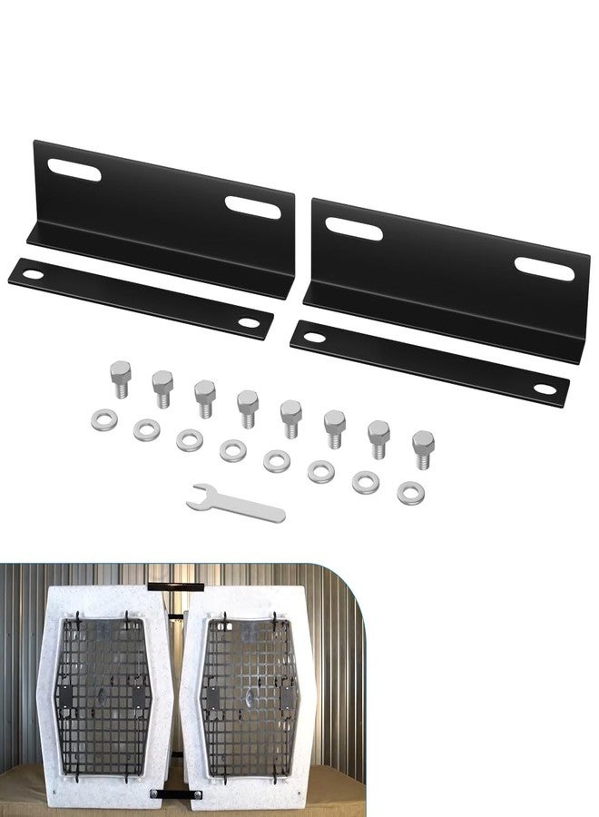 MOTOQUEEN for Ruffland Kennel Coupler Kit for Medium, Intermediate, Large, and X-Large Kennels for Ruffland Kennel (for Gen 2 Only) - with Bolts and Washers 4 Pack - Image 1