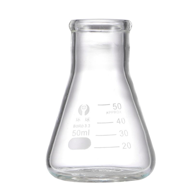 Garneck 3pcs Thickened Glass Erlenmeyer Flasks Set 50ml 150ml 250ml Conical Laboratory Glassware for Chemistry Students Scientific Experiments - Image 5