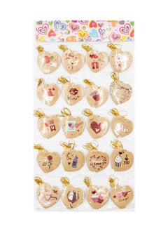 Gulf Flowers Assorted Valentine Cards, 7cm Diameter, Stylish Round Cards for Romantic Messages 