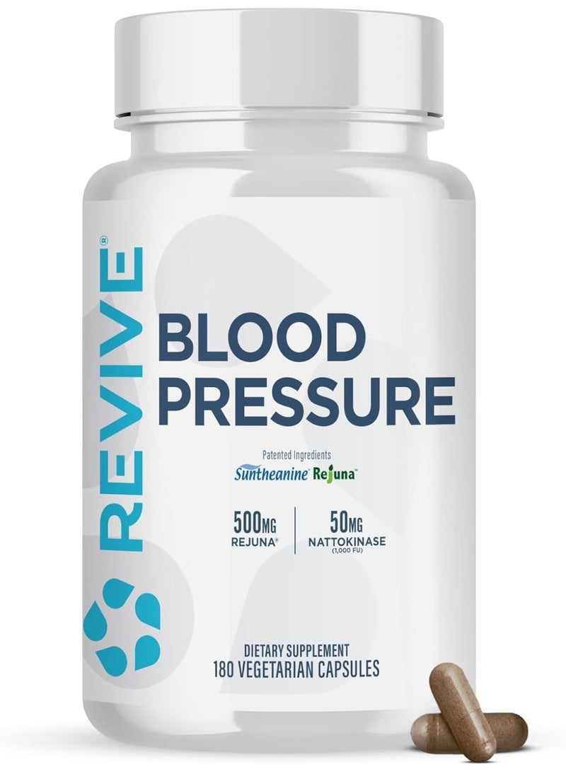 Revive MD Blood Pressure Support 180 Vegetarian Capsules | Healthy Blood Pressure & Cardiovascular Wellness Formula - Image 1