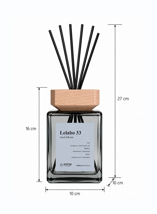 Spectra Home معطر هواء ريد ديفيوزر ليلابو 33، 1000 مل | 1 عبوة | مجموعة معطر هواء، معطر زيت وعصي معطر هواء، ديكور منزلي ومكتبي، عطور وهدايا - Image 3