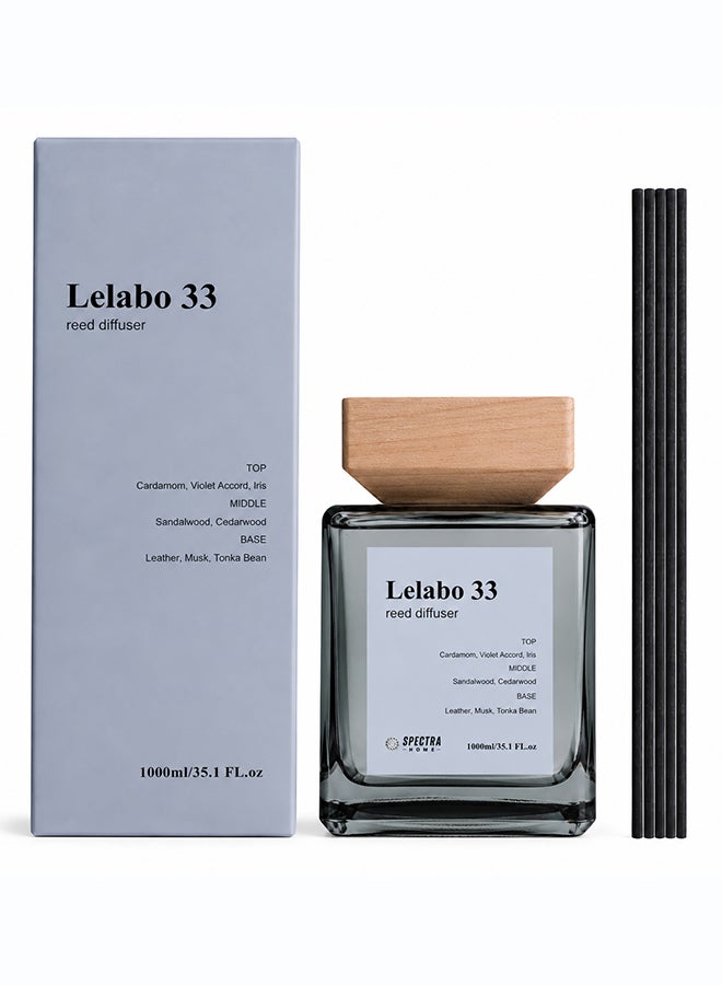 Spectra Home معطر هواء ريد ديفيوزر ليلابو 33، 1000 مل | 1 عبوة | مجموعة معطر هواء، معطر زيت وعصي معطر هواء، ديكور منزلي ومكتبي، عطور وهدايا - Image 2