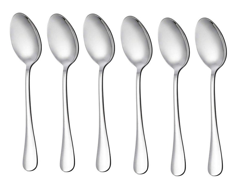 Olrada Food Grade 2mm 24 Piece Stainless Steel Cutlery Set, (Contains: 6 Master Spoons, 6 TeaSpoons, 6 Master Fork, 6 Fruit Fork), Silver - Image 2