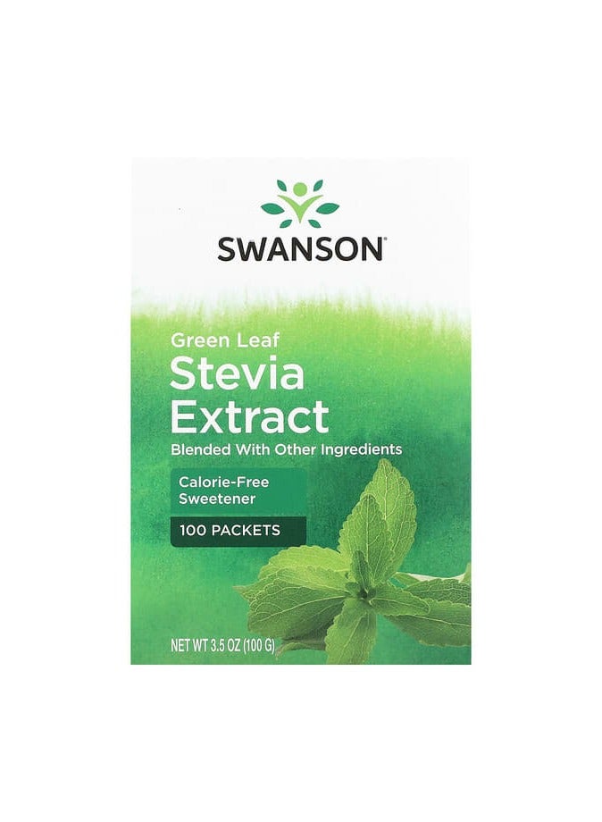 Green Leaf Stevia Extract, 100 Packets